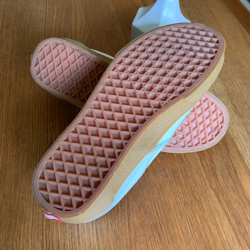 Brand new without box, white leather vans. - Picture 3 of 6